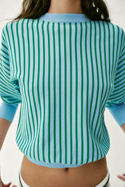 Sweat-shirt en maille rayée