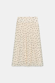 Jupe midi à pois