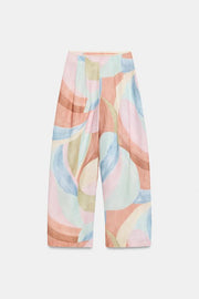 Pantalon large imprimé