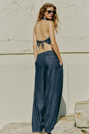Pantalon coupe barrel à pinces