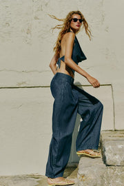 Pantalon coupe barrel à pinces