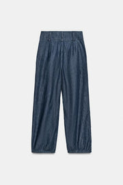 Pantalon coupe barrel à pinces
