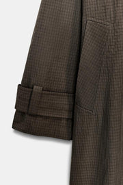 Trench oversize à carreaux ZW Collection