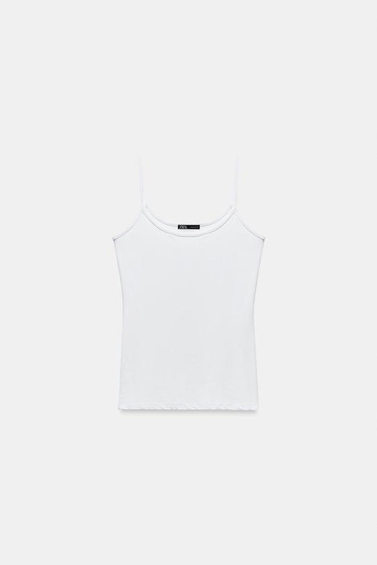 T-shirt en polyamide à fines bretelles