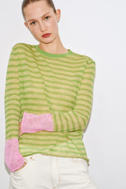 Pull en maille à rayures