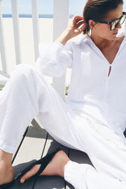 Chemise effilochée en lin ZW Collection