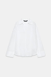 Chemise effilochée en lin ZW Collection