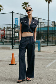 Jean Z1975 jogger à jambe large taille mi-haute