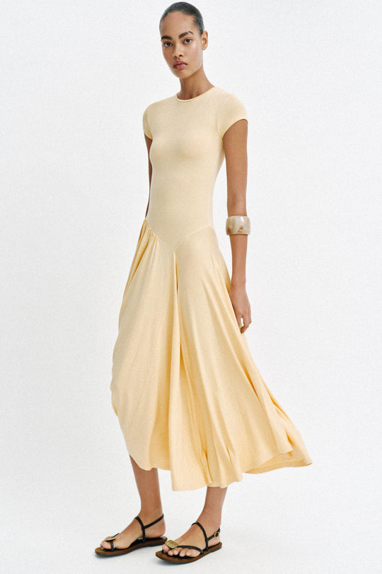 Robe longue asymétrique