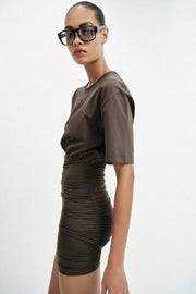 Robe courte drapée