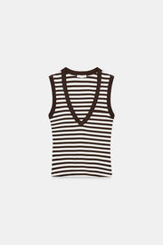 T-shirt en coton à décolleté en V
