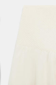 Jupe contrastée en maille structurée effet ballon
