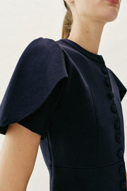 Veste en maille à manches bouffantes à fentes