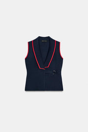 Gilet croisé à boucles