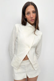 Veste croisée en ramie