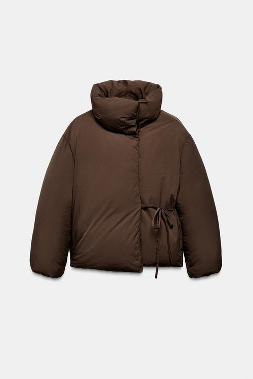 Anorak court matelassé, déperlant et coupe-vent