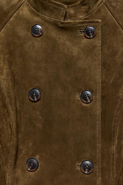 Blouson cintré 100 % cuir suédé
