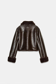 Blouson double-face effet fourrure
