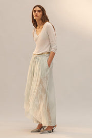 Pantalon contrasté en dentelle Édition limitée