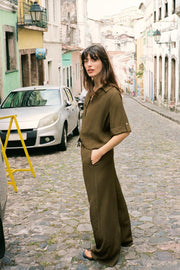 Pantalon fluide droit