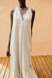 Robe midi texturée à volume