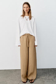 Pantalon droit avec ceinture