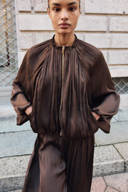 Veste bomber ballon satinée