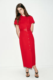 Robe midi avec ceinture