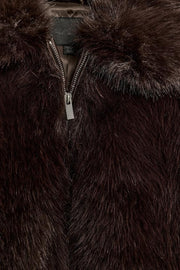 Manteau court effet fourrure