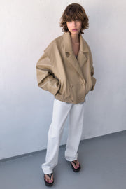 Veste bomber effet cuir