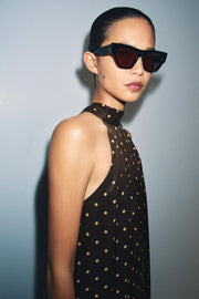 Robe dos-nu à pois ZW Collection
