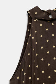 Robe dos-nu à pois ZW Collection