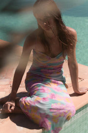 Robe midi en tulle imprimé