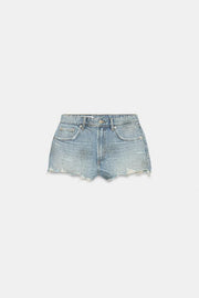 Short arrondi en denim TRF taille haute
