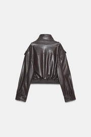 Blouson court effet cuir