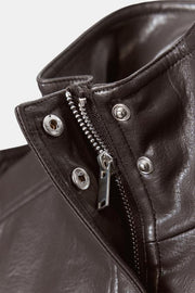 Blouson court effet cuir