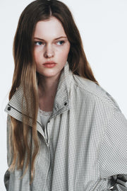 Veste en nylon à carreaux