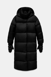 Anorak matelassé 70 % duvet, 30 % plumes, à capuche et gants, déperlant
