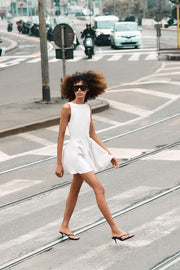 Robe contrastée godets