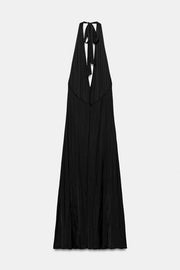 Robe midi dos-nu satinée