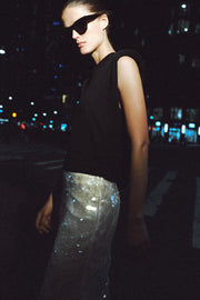Jupe midi à sequins ZW Collection