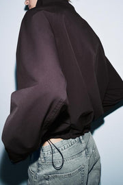 Bomber oversize à fermeture zippée
