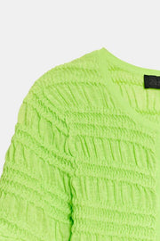 Veste en maille smockée
