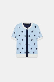 Veste en maille à motif étoiles