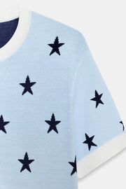 Veste en maille à motif étoiles