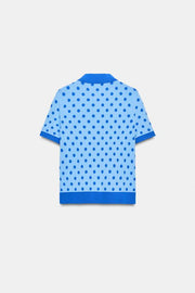 Polo en maille à pois