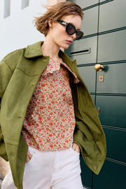 Manteau effet suédine