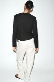Blouson peplum doux