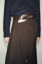 Jupe midi avec ceinture