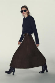 Jupe midi avec ceinture